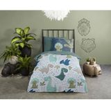 Kinderdekbed zonder overtrek Dino's - eenpersoons - 140x200 + 60x70 cm