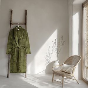 Good Morning - Badjas - Groen - Polyvelvet