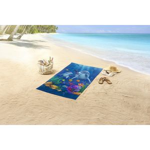Good Morning kinderstrandlaken (150x75 cm) Blauw