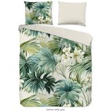 Pure - Tropische Bloei - Dekbedovertrek - Groen - 100% Microvezel - Inclusief Kussenslopen