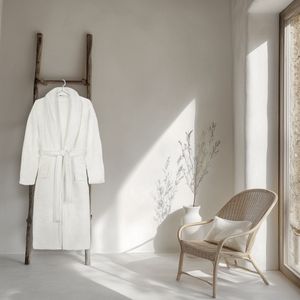 Good Morning - Badjas - Wit - 100% Polyvelvet