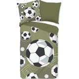 Dekbedovertrek - Katoen - Grijs - Eenpersoons