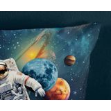 Pure - Space Explorer - Dekbedovertrek - Blauw - 100% Microvezel - Inclusief Kussensloop