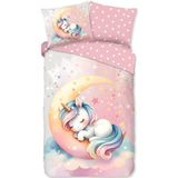 Dekbedovertrek - Wit - Katoen - Eenpersoons