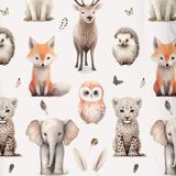 Good Morning - Dierenpret in Dromenland - Flanel Dekbedovertrek - Wit - 140 x 200/220 cm