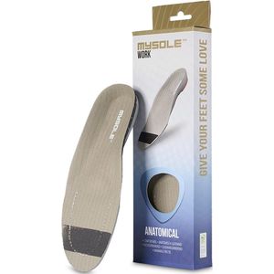 MYSOLE® Work Anatomical - Inlegzolen - Zwart - 1 paar