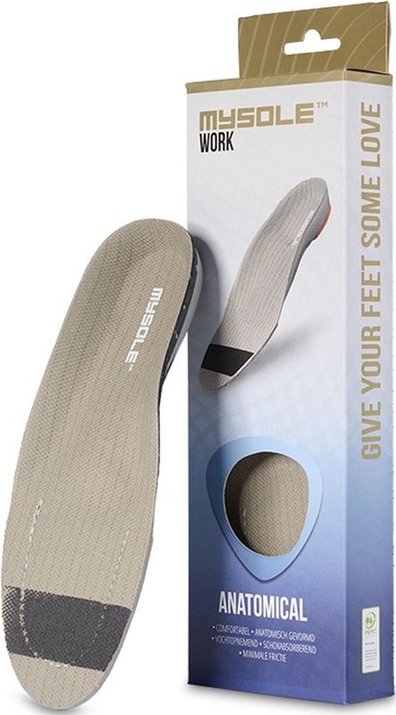 MYSOLE® Work Anatomical - Inlegzolen - Zwart - 1 paar