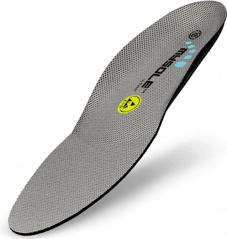 Mysole - Work Arch Low - Inlegzolen - Grijs - Voor Platte Voet