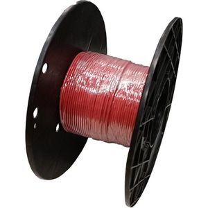 Bofix Elektra/verlichting snoer 1mm 30m. rood