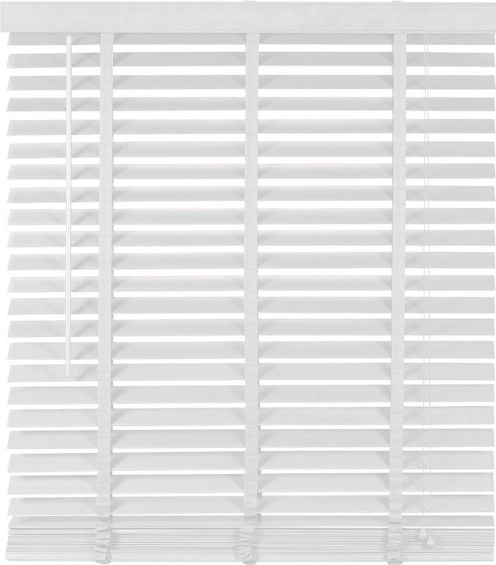Woonexpress - Houten Jaloezie - Wit - Raamdecoratie - Lamelbreedte 50 mm