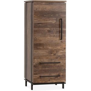 Woonexpress Wandkast Middelburg - Bruin - MDF - 55x141x48cm (BxHxD)