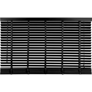 Woonexpress - Houten Jaloezie - Zwart - Raamdecoratie - Lamelbreedte 50 mm