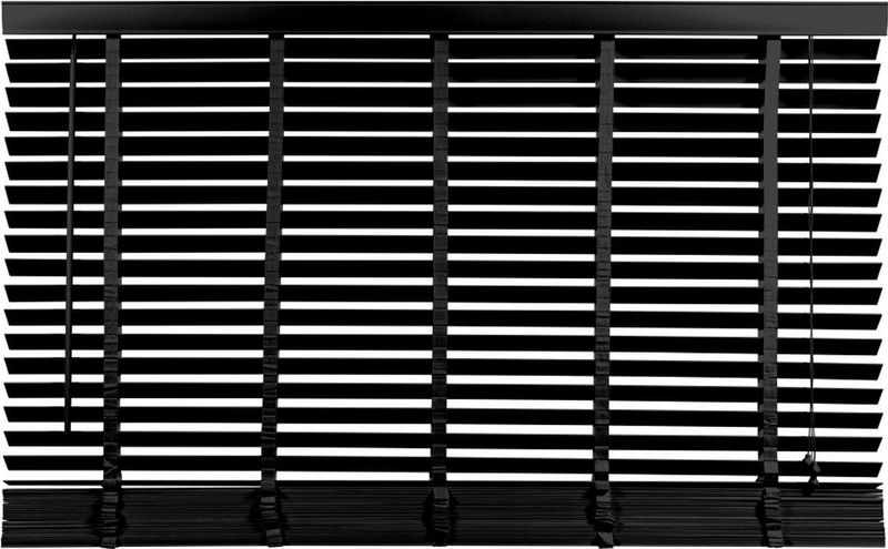 Woonexpress - Houten Jaloezie - Zwart - Raamdecoratie - Lamelbreedte 50 mm