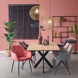 Houten Jaloezie - Zwart - 180x130 cm - Raamdecoratie - Lamelbreedte 50 mm - Inclusief Bedieningskoord en Draaistang