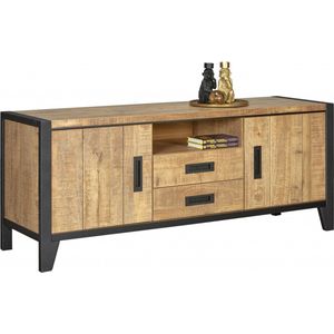 Tv Meubel Tilburg - MDF - Bruin - 161x65x45 cm (BxHxD)