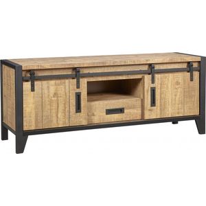 Tv Meubel Tilburg - MDF - Bruin - 161x68x48 cm (BxHxD)