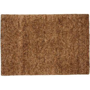 Vloerkleed Shaggy Deluxe - Bruin - 160x230 cm - Hoogpolig - Handgeknoopt
