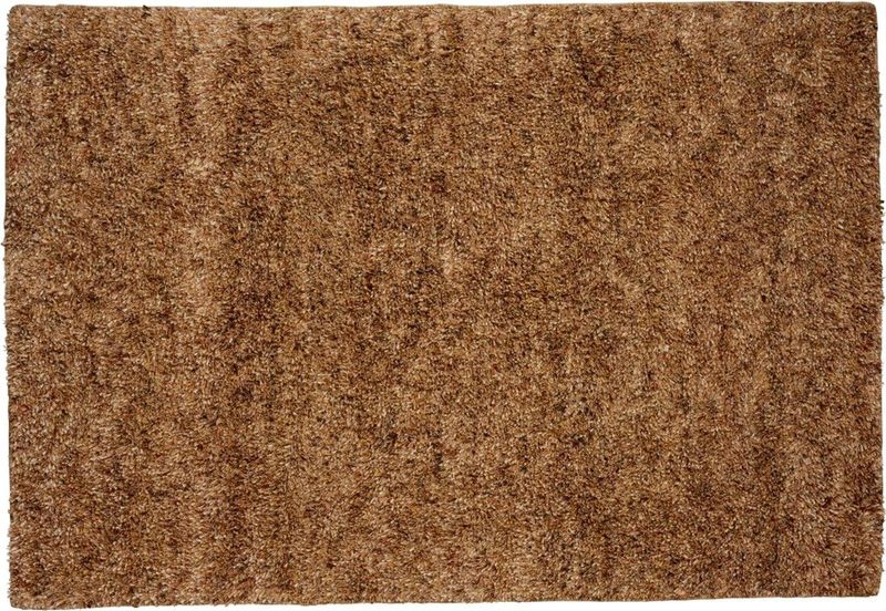 Vloerkleed Shaggy Deluxe - Bruin - 160x230 cm - Hoogpolig - Handgeknoopt