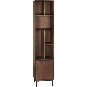 Woonexpress Boekenkast Vai - Hout - Bruin - 45 x 210 x 35 cm (BxHxD)