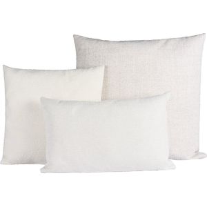 Woonexpress Sierkussen (set 3 Stuks) Set - Stof - Wit - 60 x 60 cm (BxH)