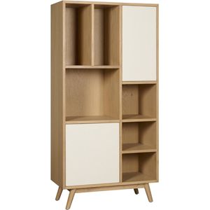 Woonexpress Wandkast Karine - Beige - Hout - 75x150x35cm (BxHxD)