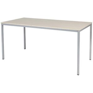 Schaffenburg Domino Basic vergadertafel aluminium frame lindberg eiken blad 160 x 80 cm