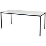 Schaffenburg - Domino Basic - Vergadertafel - Zwart Frame - Krijtwit Blad - 180 x 80 cm