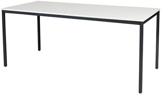 Schaffenburg - Domino Basic - Vergadertafel - Zwart Frame - Krijtwit Blad - 180 x 80 cm