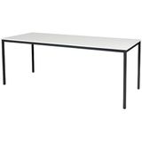 Schaffenburg - Domino Basic - Vergadertafel - Zwart Frame - Krijtwit Blad