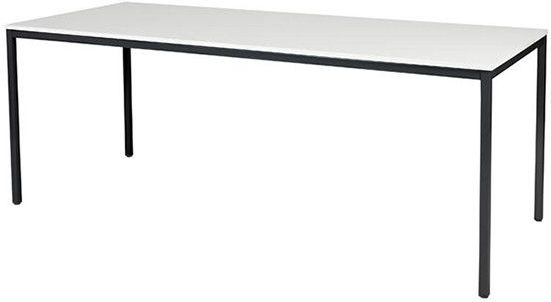 Schaffenburg - Domino Basic - Vergadertafel - Zwart Frame - Krijtwit Blad