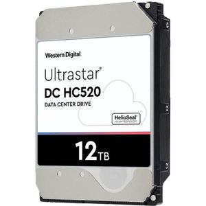 WD - Ultrastar DC HC520 - Vaste Schijf - 12 TB - Intern - 3.5 - SATA 6Gb/s - 7200 tpm - Buffer: 256 MB