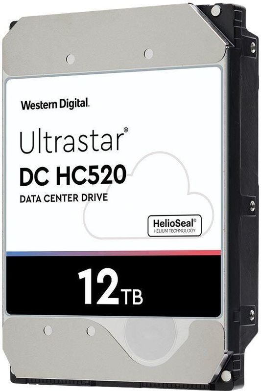 WD - Ultrastar DC HC520 - Vaste Schijf - 12 TB - Intern - 3.5 - SATA 6Gb/s - 7200 tpm - Buffer: 256 MB