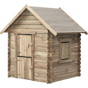 Swing King - Speelhuis Louise - Geïmpregneerd FSC Hout - 120x120x160cm