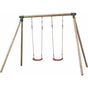 Blauwe houten kinderschommel voor buiten en in de tuin. Peuterschommel, houten schommel, tuinschommel, babyschommel - België