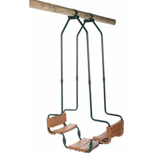 Swing King Dubbele schommel ronde haak groen en bruin 2521138