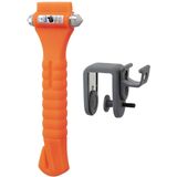 Lifehammer - Veiligheidshamer - Oranje - Gehard Staal - Inclusief Houder
