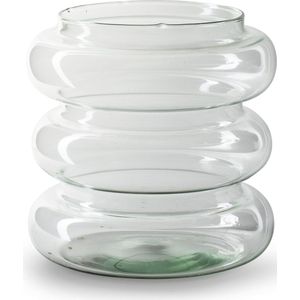 Bloemenvaas Bubbles - transparant - glas -  D19 x H19 cm - Moderne vaas - Vazen