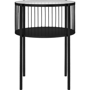Bijzettafel Rocco op poot 55cm zwart