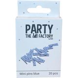 Knijpers Haza mini blauw zak à 20 stuks