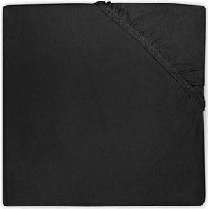 Jollein - Baby Hoeslaken Ledikant Jersey (Zwart) - Katoen - 60x120cm