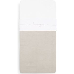 Jollein Baby Laken Wieg 75x100cm Love you - Nougat