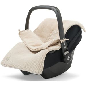 Jollein - Voetenzak - Beige - Gebreid - Zachte Teddy Stof