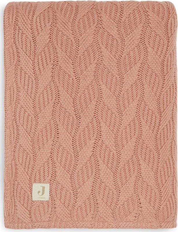 Jollein Baby Deken Ledikant 100x150cm Spring Knit - Rosewood/Coral Fleece