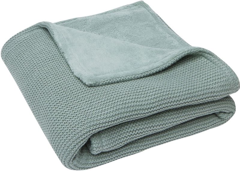 Jollein - Wiegdeken Basic Knit - Groen - Gebreid/Fleece