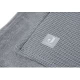 Jollein Wiegdeken Basic Knit Stone Grey/Fleece 75x100cm