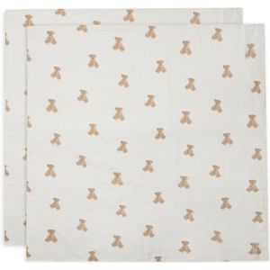 Jollein Hydrofiele Doek Large 115x115cm Teddy Bear- 2 Stuks