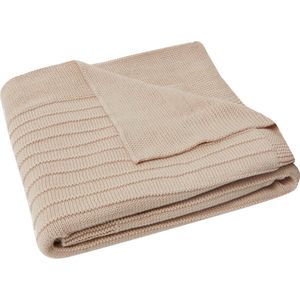 Jollein gebreide baby ledikantdeken Pure Knit Nougat 100x150 cm GOTS