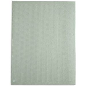 Jollein - Deken Ledikant 100x150cm - Dekentje Baby - Shell Knit - Sea Foam - GOTS