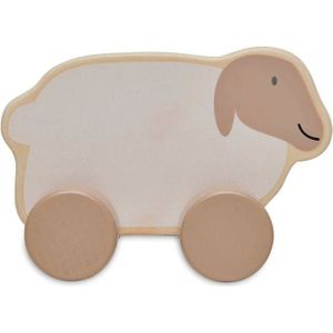 Jollein Houten speelgoedauto 11x9x6 cm Farm Lamb