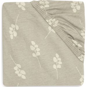 Jollein Hoeslaken Jersey Wieg, Ledikant, Babybed Twig Olive Green